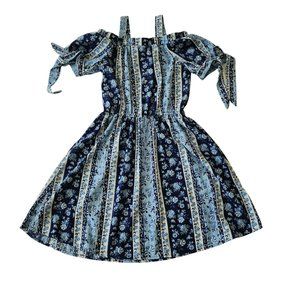 Lily Blu Girls Blue Floral Dress Size 12